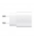 Cargador de red compatible Samsung Carga Rápida 25W USB-C (EP-TA800EBE + EPDG977BBE 2A) Blanco