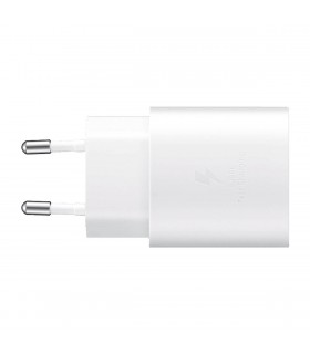 Cargador de red compatible Samsung Carga Rápida 25W USB-C (EP-TA800EBE + EPDG977BBE 2A) Blanco