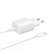 Cargador de red compatible Samsung Carga Rápida 25W USB-C (EP-TA800EBE + EPDG977BBE 2A) Blanco