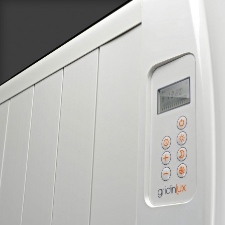 Homely Atmosphere 900W. Emisor Térmico, Radiador Eléctrico, 6 Elementos, 3 Modos, Mando de Control, Temporizador, Pantalla LED