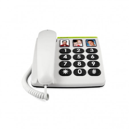 Doro PhoneEasy 331PH Teléfono Fijo Teclas Grandes y 3 Fotos