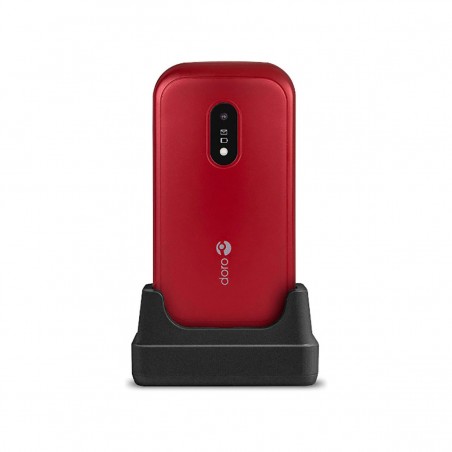 Doro 6040 Teléfono Móvil con Tapa Dual SIM Rojo (Red/White)