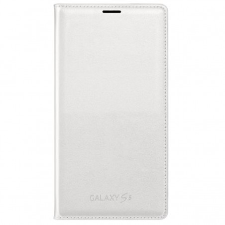 Funda Samsung tipo libro EF-WG900BWEGWW blanca para Galaxy s5