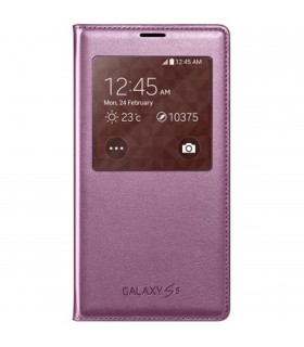 Funda Samsung S view EF-CG900BG rosa para Galaxy s5