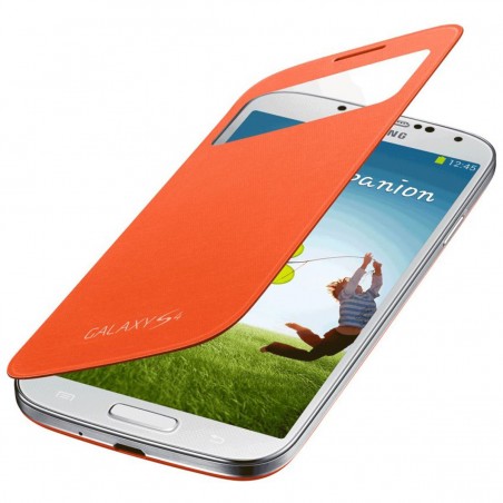 Funda S View Samsung EF-CI950BO naranja para Galaxy S4