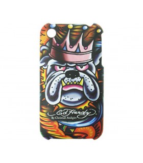 Tapa trasera Ed Hardy tattoo King dog para iPhone