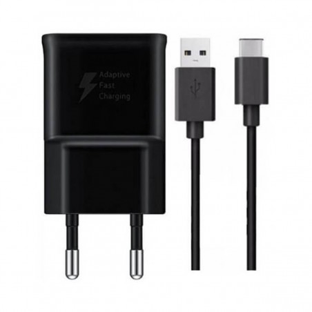 Cargador Samsung con cable USB-C negro EP-TA20EBE + EP-DG950