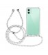 Funda Móvil Colgante para iPhone 11 Cuerda Blanca y Gris