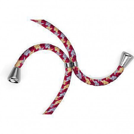 Funda Móvil Colgante para Samsung Galaxy A50 / A30s Cuerda Rojo Burdeos y Azul