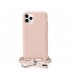 Funda móvil colgante con cuerda para iPhone SE 2020 / 8 / 7 silicona premium Rosa