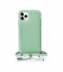 Funda móvil colgante con cuerda para iPhone SE 2020 / 8 / 7 silicona premium Verde