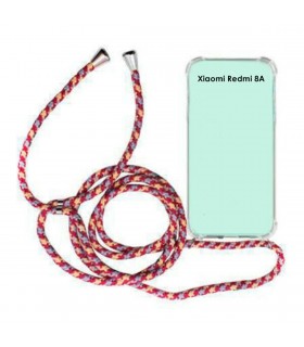 Funda Móvil Colgante para Xiaomi Redmi 8 / 8A Cuerda Rojo Burdeos y Azul