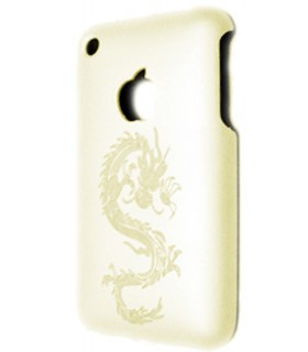 Funda Blanca con Dragon para iPhone 3G