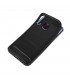 Funda silicona Samsung Galaxy A40 Inserciones simil a fibra de carbono negro