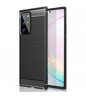 Funda Samsung Galaxy Note 20 con inserciones símil a fibra de carbono Negro