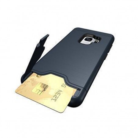 Carcasa con tarjetero y soporte para Samsung Galaxy S9 G960 TURQUOISE