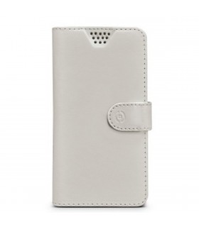 Funda Celly universal XL tipo libro blanca