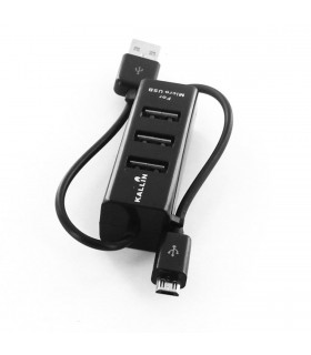 Kallin Hub USB 2.0 negro microUSB