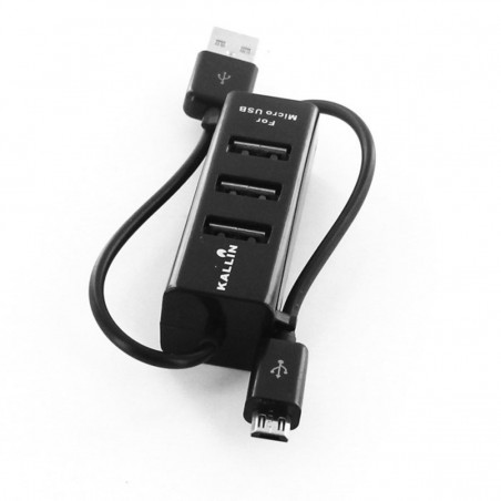 Kallin Hub USB 2.0 negro microUSB