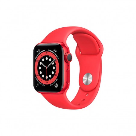 Apple Watch Series 6 (GPS), 40mm Aluminio (PRODUCT) RED y correa deportiva Roja