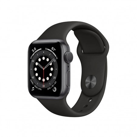 Apple Watch Series 6 (GPS), 44mm Aluminio Gris Espacial y correa deportiva Negra