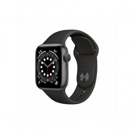 Apple Watch Series 6 (GPS), 40mm Aluminio Gris Espacial y correa deportiva Negra